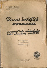 Victor Melega - Rusia Sovietica economica ( perspectiva schimbului intre Romania si URSS ) - 1936 foto