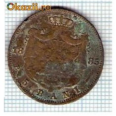 14 Moneda 5 Bani 1885 B -starea care se vede -ceva mai buna decat scanarea