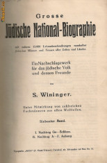 S. Wininger - Grosse Judische National-Biographie (Marea biografie-nationala evreeasca) - vol. VII - 1936 foto