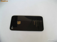 Carcasa / Capac Spate Clasa A din Sticla Apple iPhone 4S Black / Negru foto