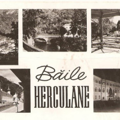 CPI (B618) BAILE HERCULANE, MOZAIC, EDITURA MERIDIANE, CPCS, CIRCULATA, 1963, STAMPILE, TIMBRU FILATELIC