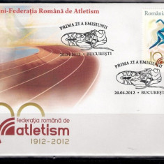 ROMANIA 2012 - FED. ROMANA DE ATLETISM 100 ANI - FDC - LP 1939