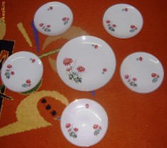 Set / serviciu - farfurii / masa - 4 persoane - portelan Bavaria - Jaeger -1979