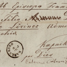 SCRISOARE VECHE 1858 ALBA -IULIA