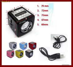 BOXA CU MP3 player si RADIO FM slot usb si Card, AFISAJ LCD ACUMULATOR Nokia Bl5c foto