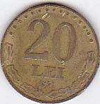 Moneda 20 lei Romania 1991 foto