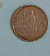 MONEDA 50 BANI 1955, PATINA ORIGINALA foto