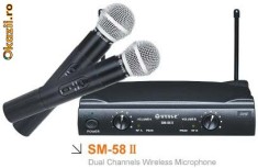 SET MICROFOANE WIRELESS ULTRAPROFESIONALE WVNGR SM 58,PESTE 100 M DISTANTA,SUNET PROFI+CASE INCLUS! foto
