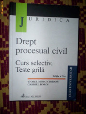 Drept procesual civil/curs selectic/teste grila-Viorel Ciobanu/Gabriel Boroi foto