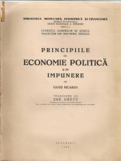 David Ricardo - Principii de economie politica si de impunere - 1939 foto