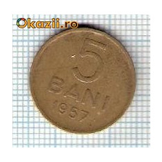 121 Moneda 5 BANI 1957 -starea care se vede -ceva mai buna decat scanarea