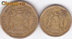 Moneda Africa de Sud 10 si 20 Centi 1993 - KM#135 si 136 VF (pretul este pentru cele doua monede) foto