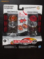 SET (de 2) BEYBLADE Metal Masters - FURY CAPRICORN vs POISON PEGASUS original HASBRO SIGILAT foto
