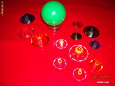GLOB - CRISTALE SEMIPRETIOASE - QUARTZ VERDE - SFERA VERDE FOSFORESCENT foto