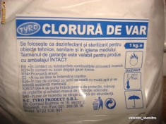 CLORURA DE VAR 1KG.CLORAMINA,DEZINFECTANT WC,GHENA DE GUNOI,CLOR PRAF,DETERGENT,DEZINSECTIE,ELIMINARE MIROS GUNOI,DETARTRANT,CLORAMINA PULBERE,CLOR.. foto