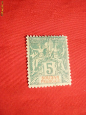 Timbru 5 Centi 1894 Sudanul Francez ,nestamp. ,fara guma foto