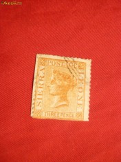 Timbru 3 Pence 1872 Siera-Leone , stamp. - Fals