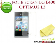 FOLIE LG OPTIMUS L3 E400 PROTECTIE ECRAN (SET DE 2 BUC) - TRANSPORT GRATUIT! foto