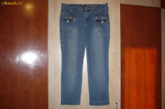 Jeans, blugi albastrii 7/8 de dama foto