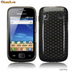 SAMSUNG GALAXY GIO S5660 HUSA PROTECTIE GEL SILICON NEAGRA GRI NOUA ! foto