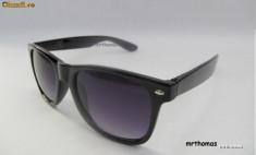 Ochelari tocilar Wayfarer - Rama pe Negru Rame Negre si Lentile Negre Gradient Gradate - Nerd Geek Unisex foto