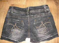 Superbi blugi scurti dama DenimCo gri vintage 25/26 ! foto