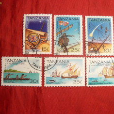 Serie mica -550 Ani Descop.Americii -Columb 1993 Tanzania ,6 val. stamp.