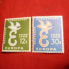 Serie -Europa CEPT 1958 Saar land RFG ,2 val.sarn.