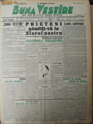 Buna Vestire , ziar legionar , nr. 330 , 13 aprilie , 1938 foto