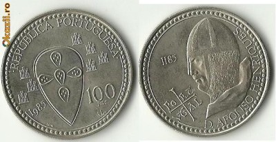 PORTUGALIA-100 ESCUDOS 1985. foto