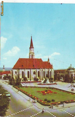 S-10468 CLUJ Catedrala Sf. Mihail CIRCULAT 1966 foto