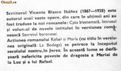 Vicente Blasco Ibanez - Rafael si Maria foto