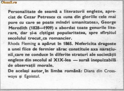 George Meredith - Rhoda Fleming foto