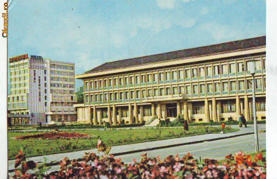 S-1186 ZALAU Palatul administrativ si Hotelul Porolissum 1976 foto