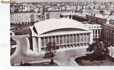 R-7372 BUCURESTI Piata Palatului R.P.R. CIRCULAT 1965 foto