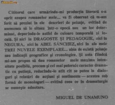 Miguel de Unamuno - Trei nuvele exemplare si un prolog foto