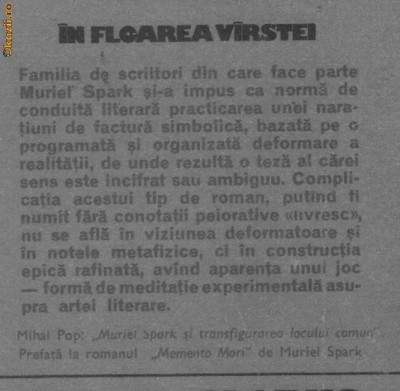 Muriel Spark - Domnisoara Brodie in floarea varstei foto