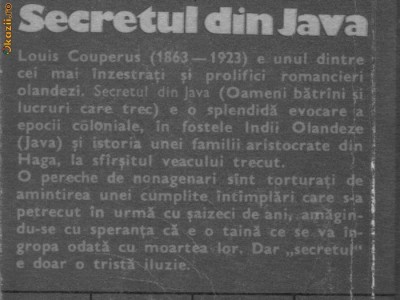Louis couperus - Secretul din Java foto