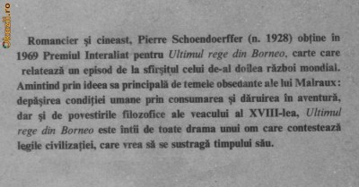 Pierre Schoendoerffer - Ultimul rege din Borneo foto