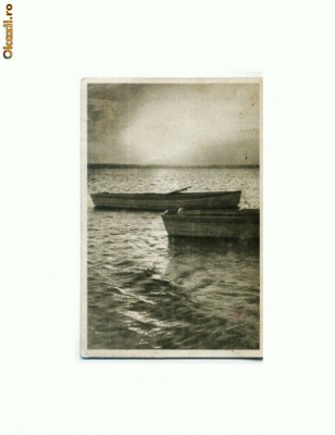 CP175-58 Vasile Roaita -Apus de soare -sepia -circulata 1956 foto
