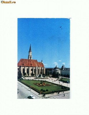 CP175-62 Cluj. Piata Libertatii -circulata 1966 foto