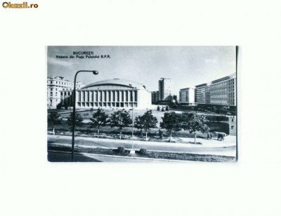CP176-04 Bucuresti.Vedere din Piata Palatului R.P.R. -circulata foto
