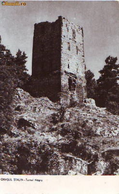 R8570 Orasul Stalin vedere Turnul Negru 1959 circulata foto