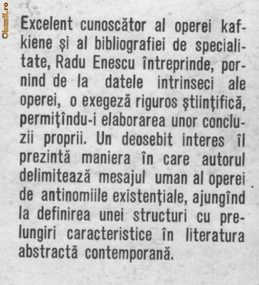 Radu Enescu - Franz Kafka foto