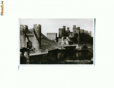 CP178-63 Conway Castle and Bridge (Marea Britanie)-necirculata foto