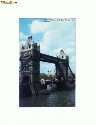 CP179-39 Tower Bridge, Tower of London(Londra)-circulata1968 foto