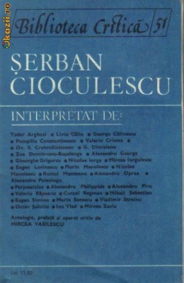 Serban Cioculescu interpretat de ... foto