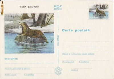 Intreg postal -Animale cu blana-vidra foto