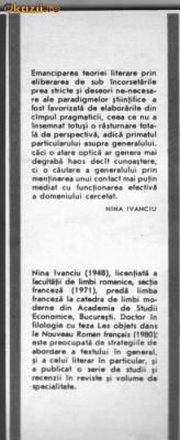 Nina Ivanciu - Epistema si receptare foto