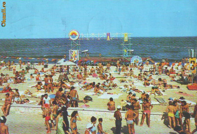 S10935 Costinesti vedere plaja 1985 circulata foto